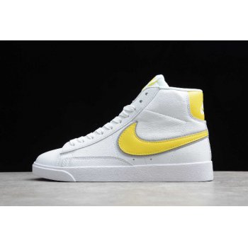 2019 Nike Blazer Mid QS HH White Sunset Fog Yellow CJ6101-101 Shoes